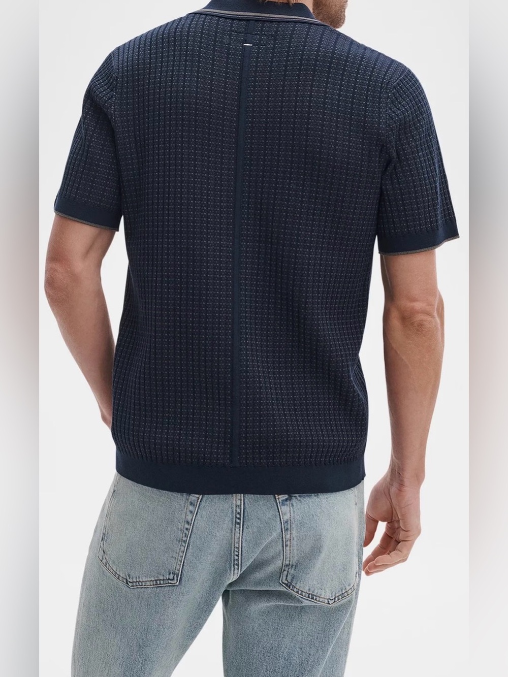 rag & bone harvey Rib-knit Polo - Picture 3 of 4